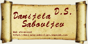 Danijela Sabovljev vizit kartica